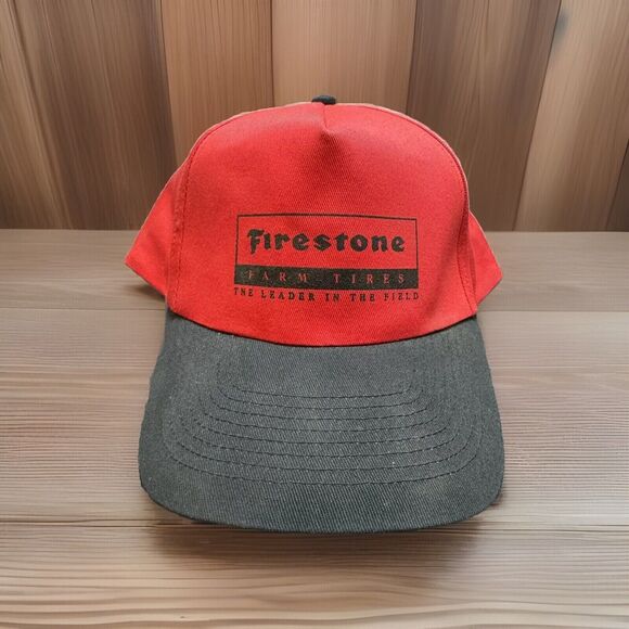 Firestone Farm Tires Hat Cap Red Snapback Adjustable Leader In The Field Tractor - Picture 1 of 8